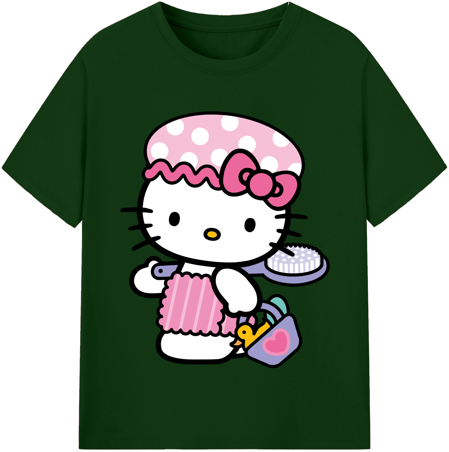（画像用） Hello Kitty ハローキティ 綿100％半袖Tシャツ（フロントプリント）